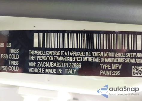 2020 Jeep Renegade Sport 4X4 из США, поврежденный, VIN ZACNJBAB2LPL32886